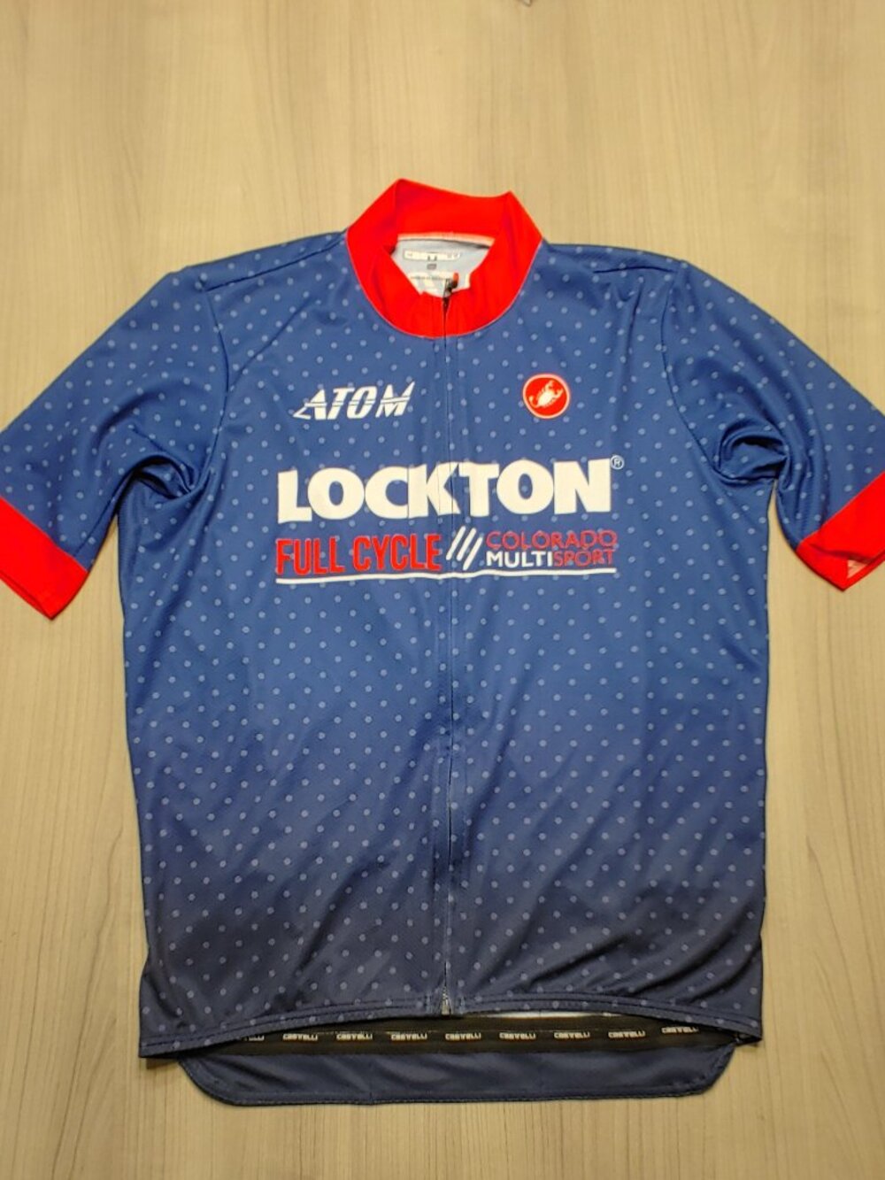 Lockton Men’s Blue & Red Full Cycle Cycling Jersey